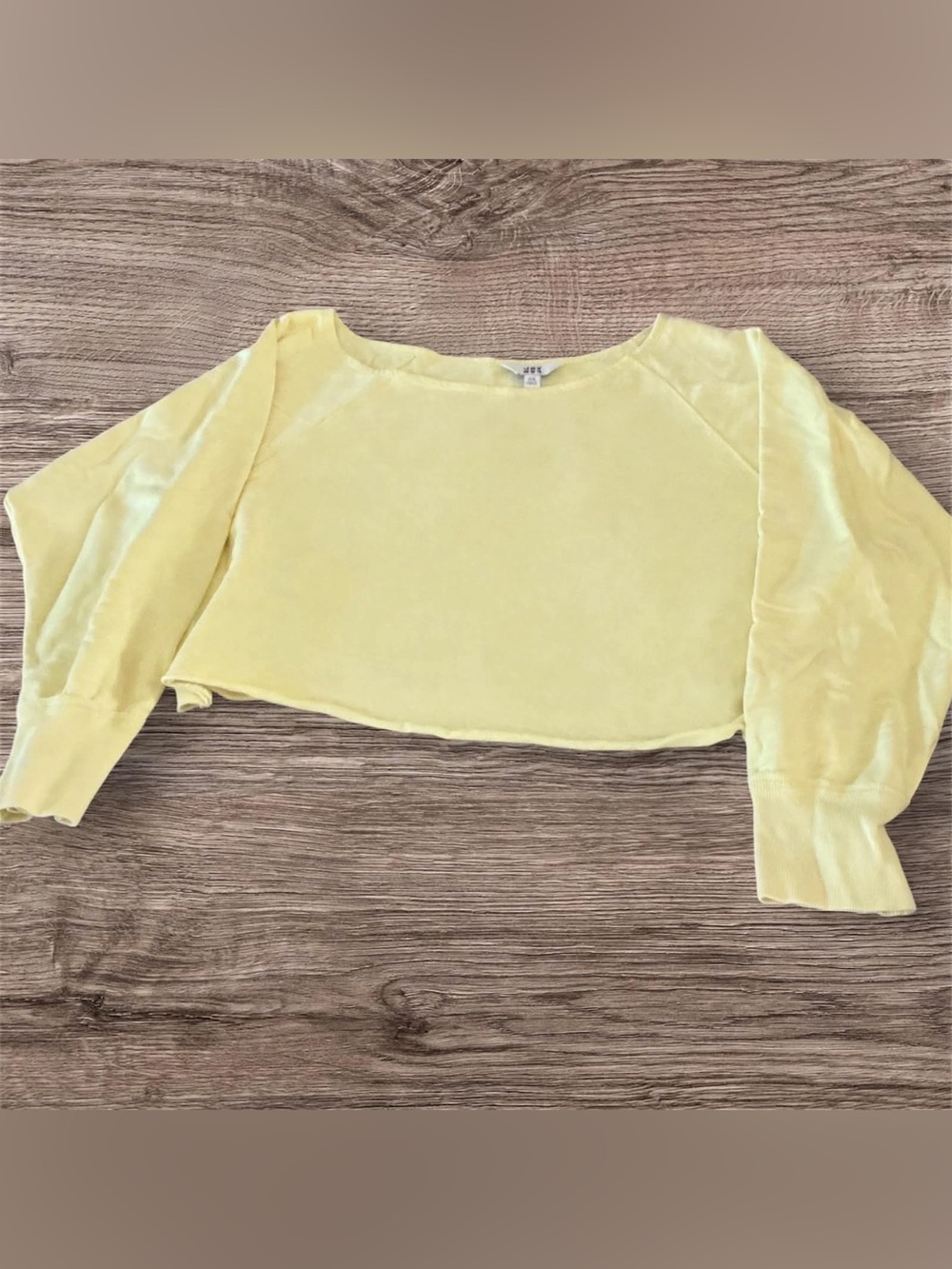 JoyLab Pale Yellow Cropped Sweater